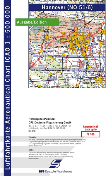ICAO-Karte Hannover 2022 Folie