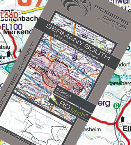 Rogers Data VFR Karte Deutschland Süd 2022