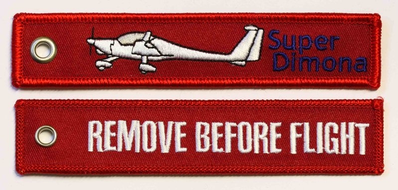 REMOVE BEFORE FLIGHT Schlüsselanhänger Super Dimona