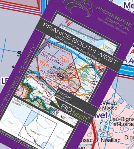 Rogers Data VFR Karte Frankreich Süd-West 2022