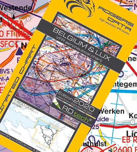 Rogers Data Niederlande VFR Luftfahrtkarte 1:500 000 Ausgabe 2020